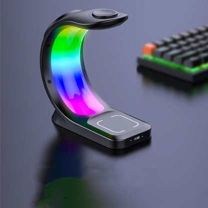 4-in-1 Magnetic Wireless Charging Station with RGB Light